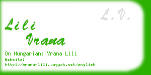 lili vrana business card